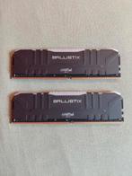 16gb (2x8) crucial ballistix RGB 3600 mhz, Computers en Software, RAM geheugen, DDR4, Ophalen of Verzenden, Zo goed als nieuw