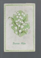 8129 Oude reliëfkaart bloemen lelietjes van dalen, Verzenden, Gelopen, Overige thema's