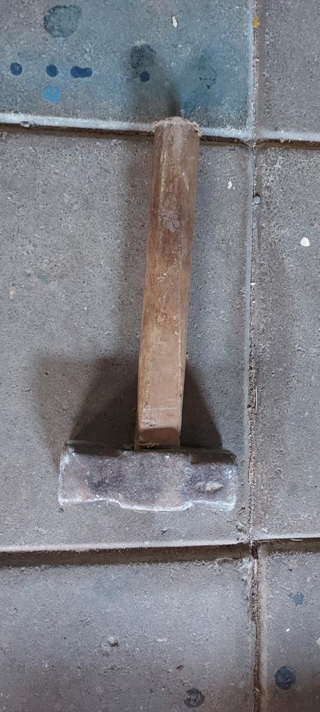 Gebruikte Moker met Houten Steel, Doe-het-zelf en Verbouw, Gereedschap | Handgereedschap, Gebruikt, Ophalen of Verzenden