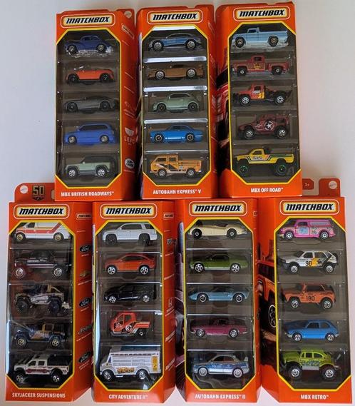 Bundel 7x Matchbox 5-Pack (35 stuks voor 35 euro), Kinderen en Baby's, Speelgoed | Speelgoedvoertuigen, Nieuw, Ophalen of Verzenden