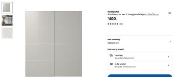 Pax kast schuifdeuren zwart (hokksund) - afbeelding 2