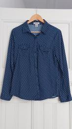 Polkadots damesblouse blauw/wit 38/40 zgan!, Kleding | Dames, Maat 38/40 (M), Passport, Blauw, Ophalen of Verzenden