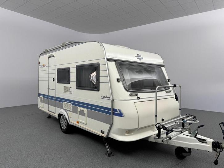 Hobby Excellent 400 SF Voortent Luifel Fietsendragers, Caravans en Kamperen, Caravans, Bedrijf, tot en met 4, Treinzit, Hobby