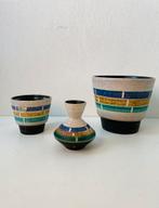 Bay Keramik bloempotten en vaasje , West Germany
