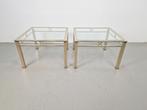 Set 2 Vintage salontafel chroom messing Fratelli Orsenigo 70, Ophalen, 100 tot 150 cm, N, Regency vintage