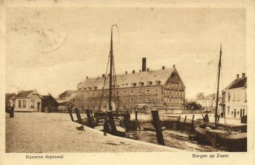 Kazerne Arsenaal - Bergen op Zoom - 1918 gelopen, Verzamelen, Ansichtkaarten | Nederland, Gelopen, Noord-Brabant, Voor 1920, Verzenden