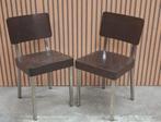 16 x Satelliet cafestoelen cafe bistro bruin horeca stoelen, Ophalen of Verzenden, Zo goed als nieuw, Vijf, Zes of meer stoelen