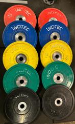 Set gecalibreerde competition plates - inotec - 150 kg, Sport en Fitness, Fitnessmaterialen, Zo goed als nieuw, Ophalen