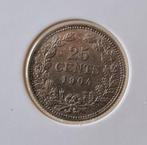 Nederland 25 cent 1904 Wilhelmina zilver, Verzenden, Zilver, 25 cent, Koningin Wilhelmina