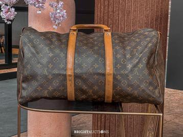 NO RESERVE: Louis Vuitton Keepall 50 Monogram Canvas beschikbaar voor biedingen