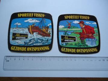 sticker oud Albatros vissen hengelsport retro strip zee boot beschikbaar voor biedingen