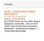 ACDC kaarten Amsterdam ArenA, Tickets en Kaartjes, Concerten | Rock en Metal, Juni, Drie personen of meer, Hard Rock of Metal