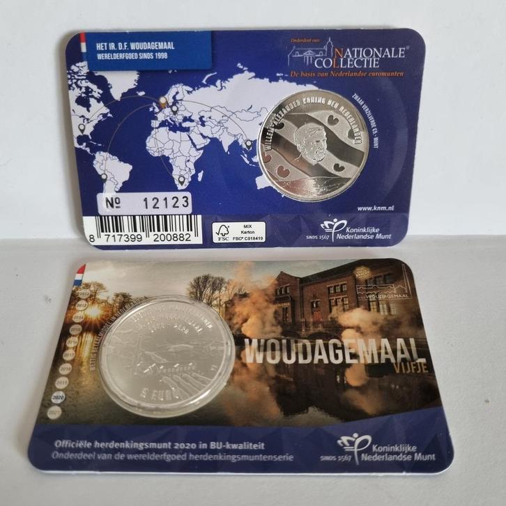 Coincard 2020 - 5 euro - Woudagemaal Vijfje - BU, Postzegels en Munten, Munten | Nederland, Euro's, Ophalen of Verzenden