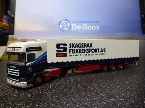 Tekno Scania r 450 Vishandel Skagerak, Hobby en Vrije tijd, Modelauto's | 1:50, Zo goed als nieuw, Bus of Vrachtwagen, Tekno, Ophalen of Verzenden