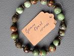 893 edelsteen armband groene Opaal 10mm, Sieraden, Tassen en Uiterlijk, Armbanden, Overige kleuren, Nieuw, Ophalen of Verzenden