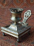 Mooie antieke koperen blaker uit Engeland 9 cm. uit 1870., Antiek en Kunst, Antiek | Kandelaars, Ophalen of Verzenden, Koper of Brons