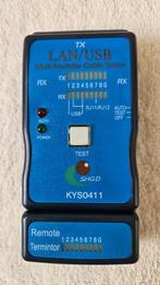 Kabel cable tester LAN USB TX, Ophalen of Verzenden, Zo goed als nieuw, Elektriciteit