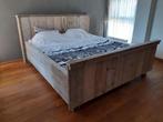 Steigerhouten bed + nachtkastjes, Huis en Inrichting, Ophalen, Gebruikt, Steigerhout, Tweepersoons