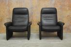 AlsNIEUW! 5 zwarte leren De Sede DS 50 design relaxfauteuils, Huis en Inrichting, Fauteuils, Design, 75 tot 100 cm, Ophalen of Verzenden