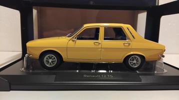 Renault 12 TS 4drs sedan geel 1973 Norev 1:18 KRD beschikbaar voor biedingen