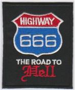 666 Highway to Hell stoffen opstrijk patch embleem #2, Motoren, Accessoires | Stickers
