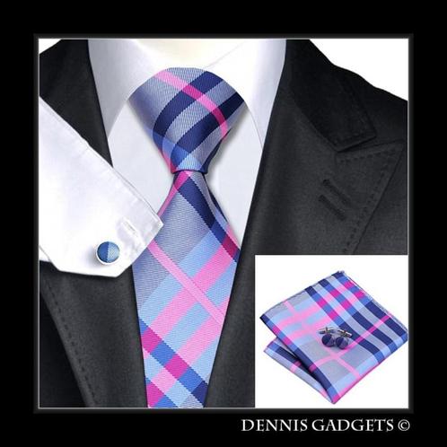 Dennis Gadgets: 100 % zijden stropdas ( 3 delig !! ) DG 0467, Kleding | Heren, Stropdassen, Nieuw, Met patroon, Blauw, Ophalen of Verzenden