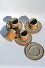 Groen zandkleur keramiek espresso kop & schotels mat glazuur, Huis en Inrichting, Keuken | Servies, N, N, Ophalen of Verzenden