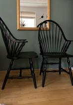 2 Windsor eetkamer stoelen, Huis en Inrichting, Stoelen, Twee, Zwart, Ophalen of Verzenden, Zo goed als nieuw