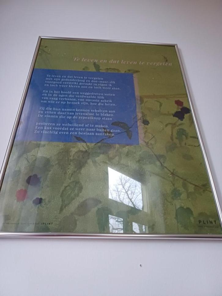 Gedicht van Plint - Te leven en dat leven te vergeten, Antiek en Kunst, Kunst | Schilderijen | Klassiek, Ophalen