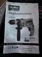Duro Pro Klopboormachine D-SB 750, Boormachine, Ophalen of Verzenden, Klopboormechanisme, Gebruikt