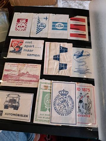 Verzameling suikerzakjes en lege suikerzakjes plakboeken beschikbaar voor biedingen