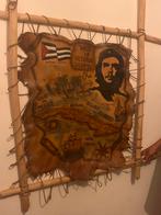 Che Guevara Kunstwerk op Runderleer Cuba Kaart, Ophalen of Verzenden
