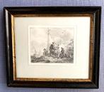 Afscheid nemen op het strand - Andreas Schelfhout 1787-1870, Antiek en Kunst, Ophalen of Verzenden