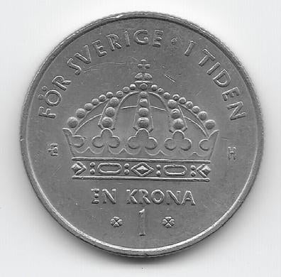 Zweden 1 krona 2003 KM# 894, Verzenden, Overige landen, Losse munt