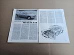 Test (uit oud tijdschrift) Peugeot 404 (1965) 2, Verzamelen, Automerken, Motoren en Formule 1, Auto's, Gebruikt, Verzenden