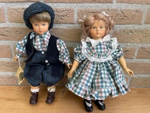 Setje Barbara Stöber poppen uit ahorn hout, ong 30cm., Verzamelen, Poppen, Zo goed als nieuw, Pop, Ophalen of Verzenden