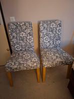 2 grijs/witte eethoekstoelen v Ikea, Huis en Inrichting, Ophalen, Zo goed als nieuw, Grijs, Twee
