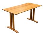 Vintage shaker eettafel in eiken minimalistisch design jaren, Huis en Inrichting, Tafels | Eettafels, Gebruikt, 100 tot 150 cm