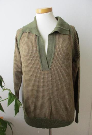 Vintage wollen groene trui, maat M beschikbaar voor biedingen