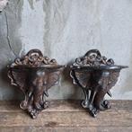 1x Gietijzeren muurkandelaar console met olifant *Etage3*, Gebruikt, ., Ophalen of Verzenden, .