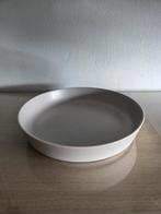 Schaal/kaarsenplateau beige keramiek, Ophalen of Verzenden, Nieuw, Aardewerk of Porselein, Minder dan 50 cm