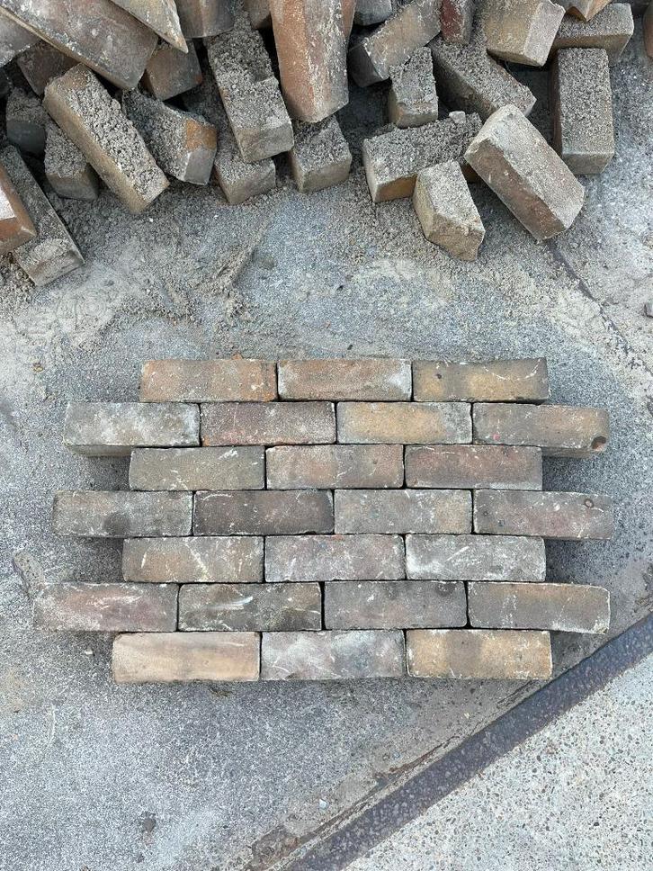 gebruikt oud gebakken dikformaten klinker brons genuanceerd, Tuin en Terras, Tegels en Klinkers, Gebruikt, Klinkers, Ophalen of Verzenden