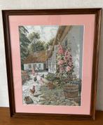 Eva Rosenstand Geborduurd Schilderij in Houten Lijst, Antiek en Kunst, Kunst | Etsen en Gravures, Ophalen of Verzenden