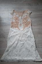 Mooie coctailjurk wit beige glitter chique Kerst maat M/L 40, Maat 38/40 (M), Wit, Ophalen of Verzenden, Zo goed als nieuw