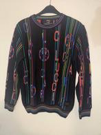 Carlo Colucci gebreide logo trui zwart rainbow Maat L, Ophalen of Verzenden, Zo goed als nieuw, Zwart