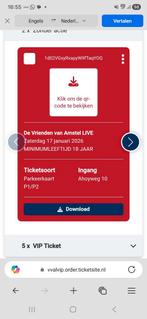 Parkeert tickets vrienden van amstel live 17-01-2025