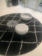 ZGAN zwart wit rond vloerkleed 240cm Tapeso, Ophalen, Zwart, Rond, Zo goed als nieuw