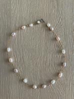 Vintage parel ketting met echte parels, Sieraden, Tassen en Uiterlijk, Kettingen, Ophalen of Verzenden, Zo goed als nieuw, Overige materialen