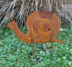 metalen tuinsteker slak roestkleurig SS267, Tuin en Terras, Robanjer, Nieuw, Ophalen of Verzenden, Info@robanjer.nl