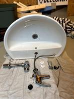 Wastafel Geberit Bastia + kraan Grohe (volledig nieuw), Doe-het-zelf en Verbouw, Ophalen, Nieuw, Chroom, Wastafel